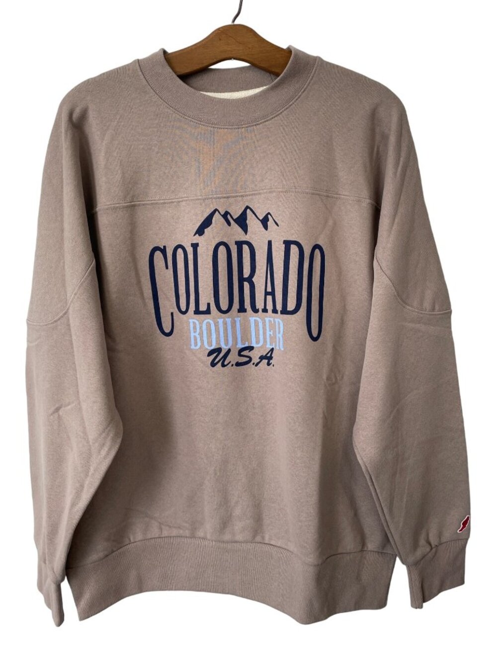 League 91 Sweatshirt Medium Colorado Boulder USA Pullover Driftwood Fleece NEW